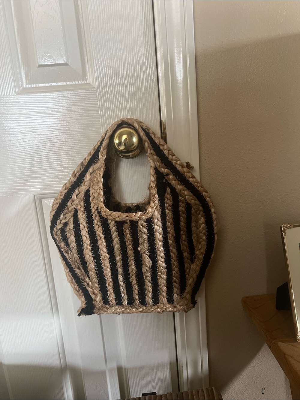 Nordstrom striped jute purse